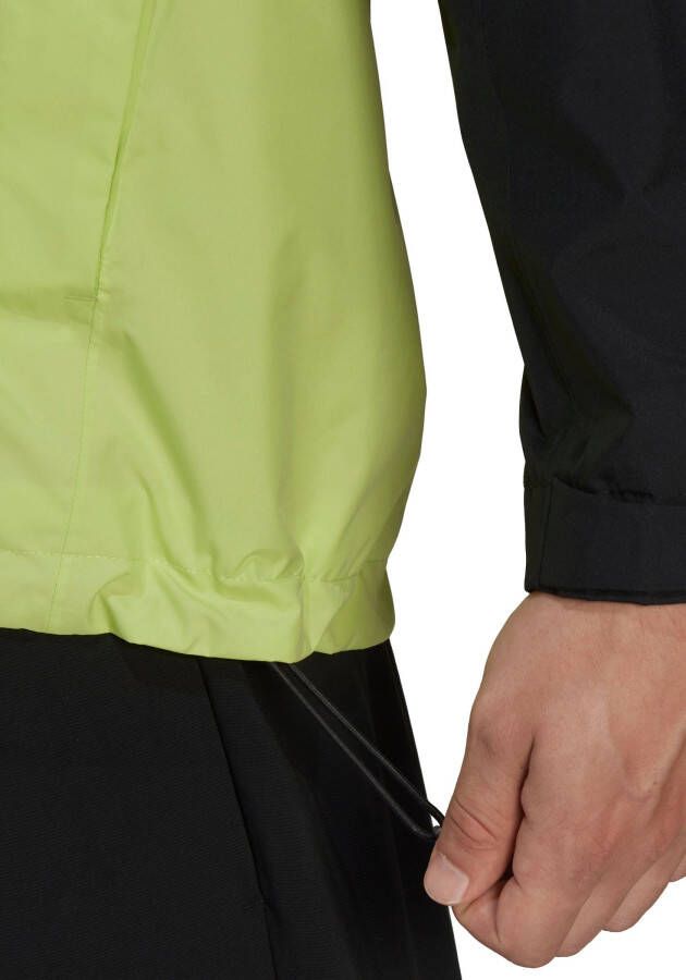Adidas Terrex Adidas multi rain.rdy primegreen dubbellaags regenjas groen heren