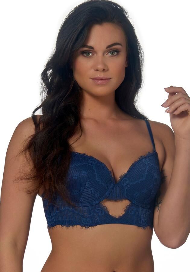 After Eden Lange bh Topaz met kant met cup met beugel verstelbare bandjes cut-out voorkant - Foto 8