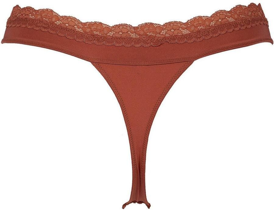 After Eden String Mace met strik en glittersteen met kant ademend elastisch