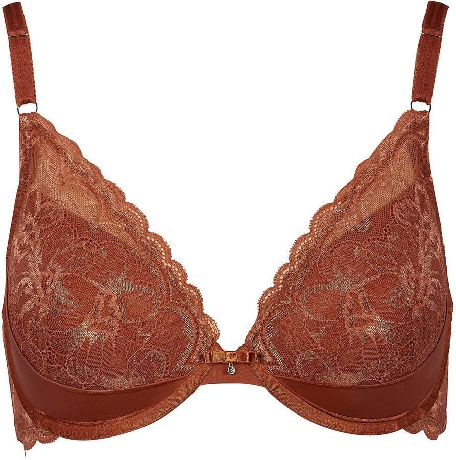 After Eden D-cup & up Bh met halve steuncups Mexy verstelbare bandjes met cup met beugel met kant met strik