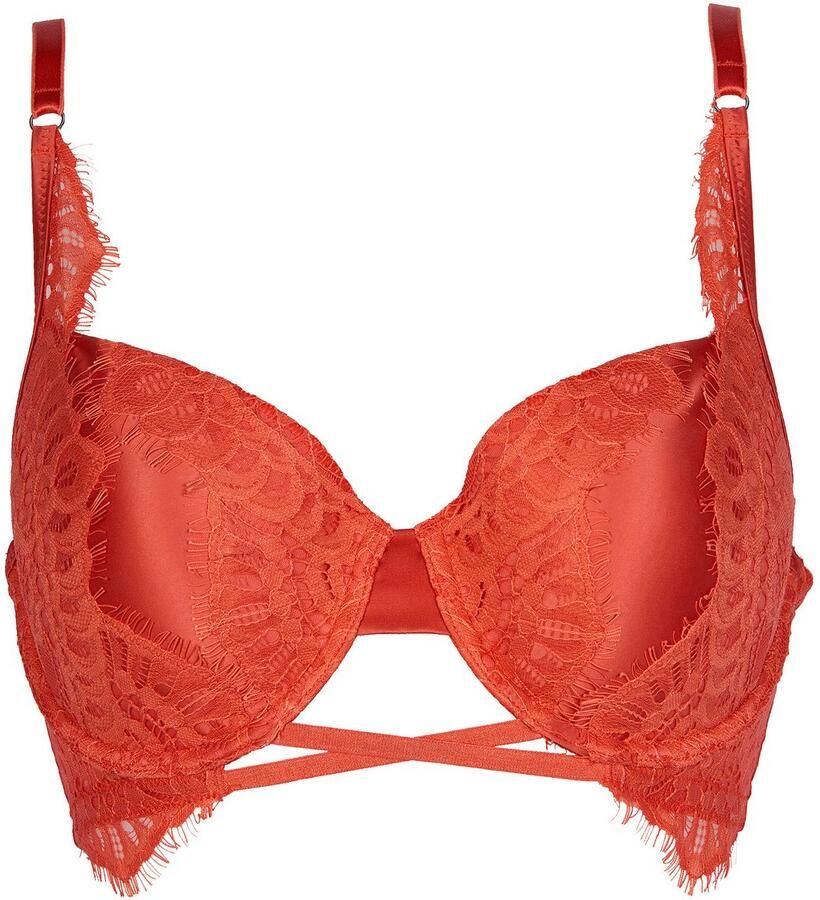 After Eden D-cup & up Bh met halve steuncups TESSA met cup met beugel met kant satijn-look met bandjes vrouwelijk