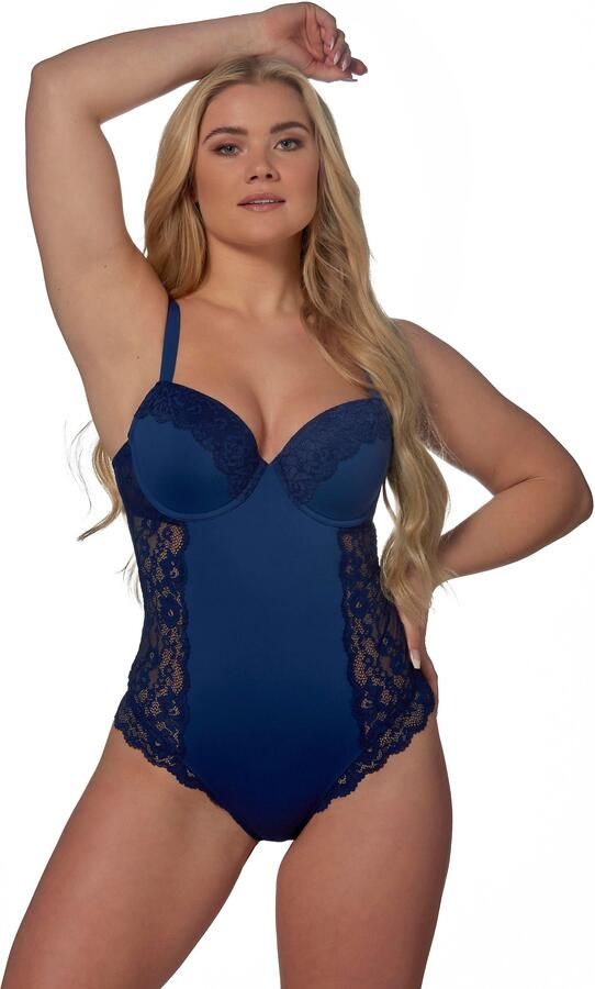 After Eden D-cup & up Body Mila met kant verstelbare bandjes met beugel voorgevormde cups vrouwelijk (1-delig) - Foto 6