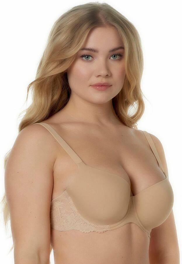 After Eden D-cup & up T-shirt-bh Liv verstelbare bandjes met cup met beugel met kant vrouwelijk - Foto 4