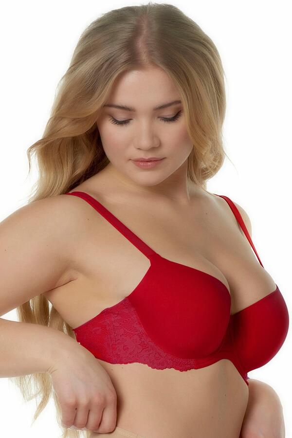 After Eden D-cup & up T-shirt-bh Liv verstelbare bandjes met cup met beugel met kant vrouwelijk - Foto 6