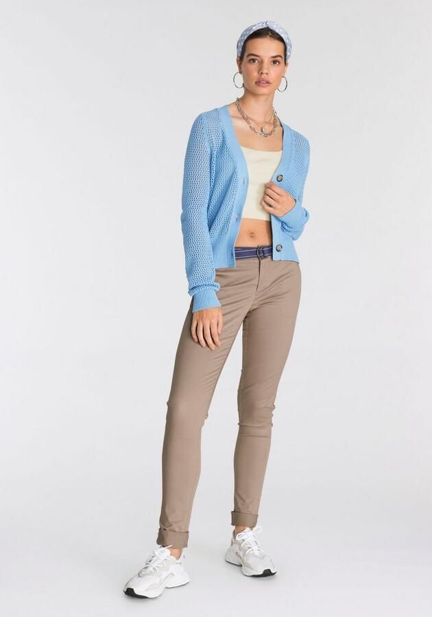 AJC Chino in een vlot model met contrastkleurige riem (2-delig) - Foto 5