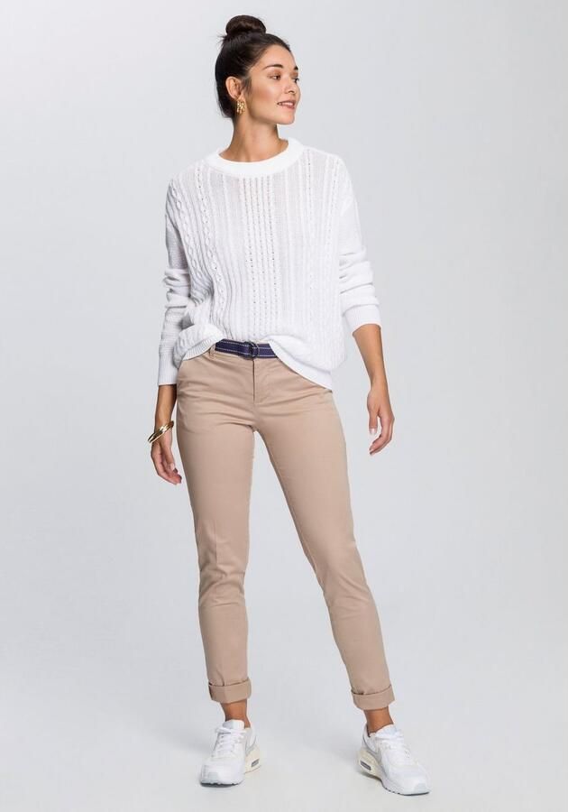 AJC Chino in een vlot model met contrastkleurige riem (2-delig) - Foto 8