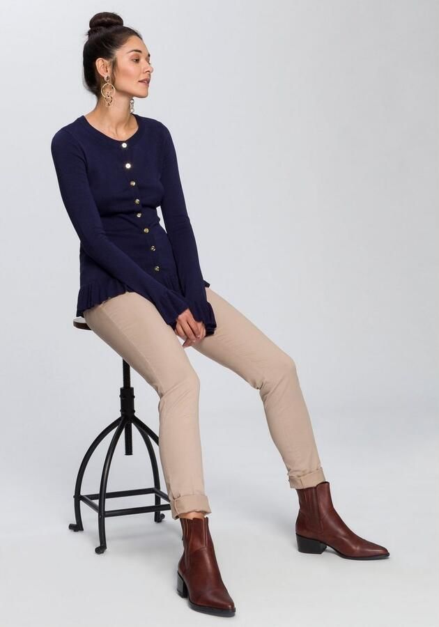 AJC Chino in een vlot model met contrastkleurige riem (2-delig) - Foto 13