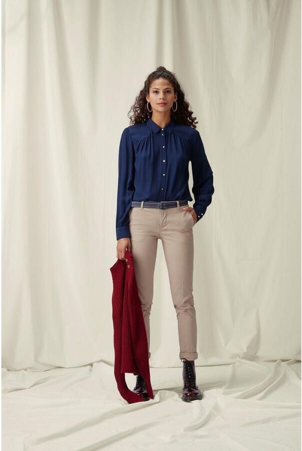 AJC Chino in een vlot model met contrastkleurige riem (2-delig) - Foto 19