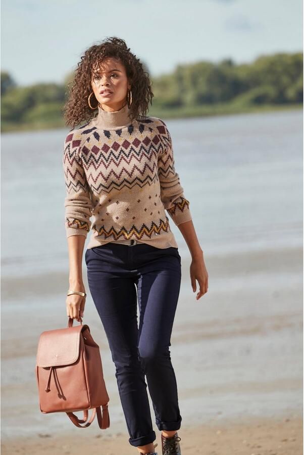 AJC Chino in een vlot model met contrastkleurige riem (2-delig) - Foto 11