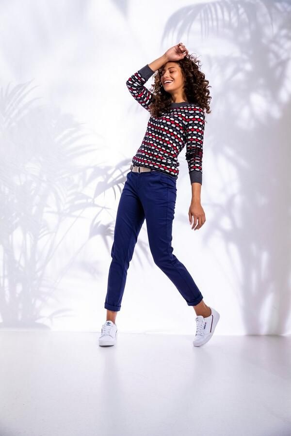 AJC Chino in een vlot model met contrastkleurige riem (2-delig) - Foto 13