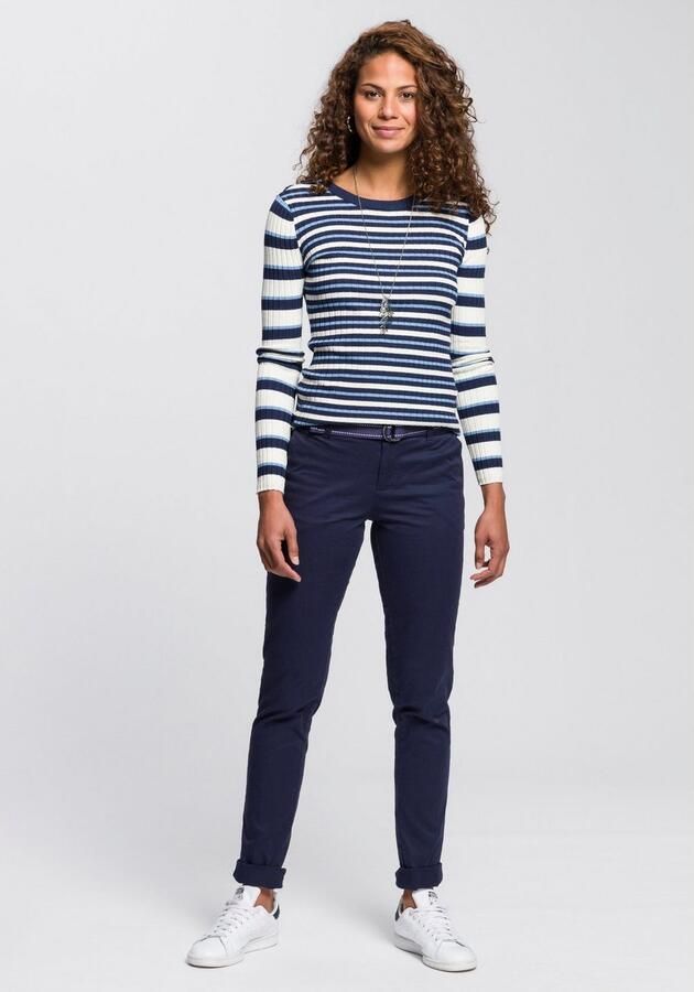 AJC Chino in een vlot model met contrastkleurige riem (2-delig) - Foto 6