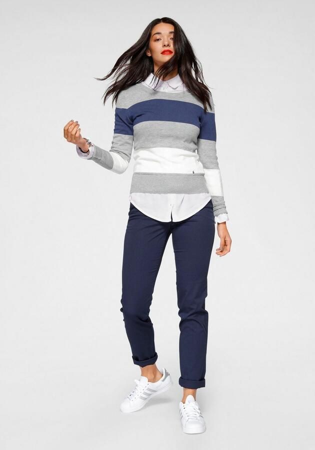 AJC Trui met ronde hals met brede blokstrepen - Foto 2