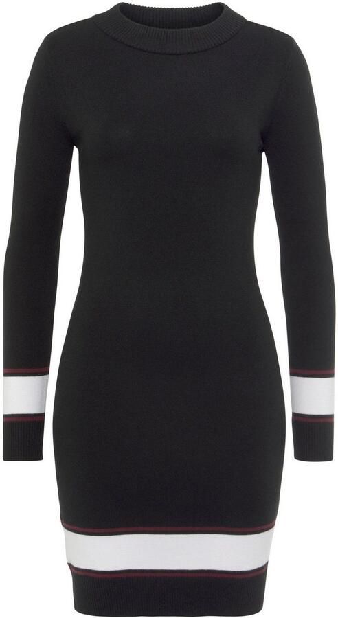 AJC Gebreide jurk met contraststrepen van zachte viscosemix - Foto 7