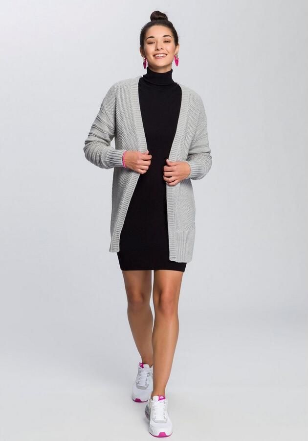 AJC Gebreide jurk met rolkraag van viscosemix - Foto 4