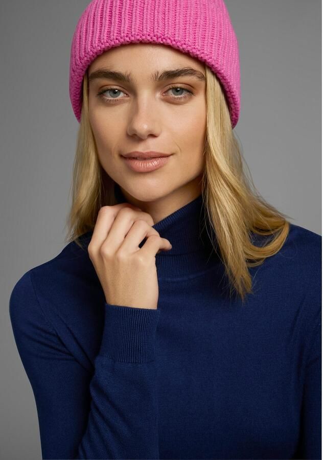 AJC Gebreide jurk met rolkraag van viscosemix - Foto 2