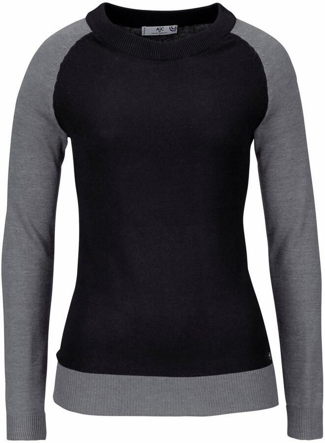 AJC Gebreide trui met contrastkleurige mouwen en boord - Foto 12