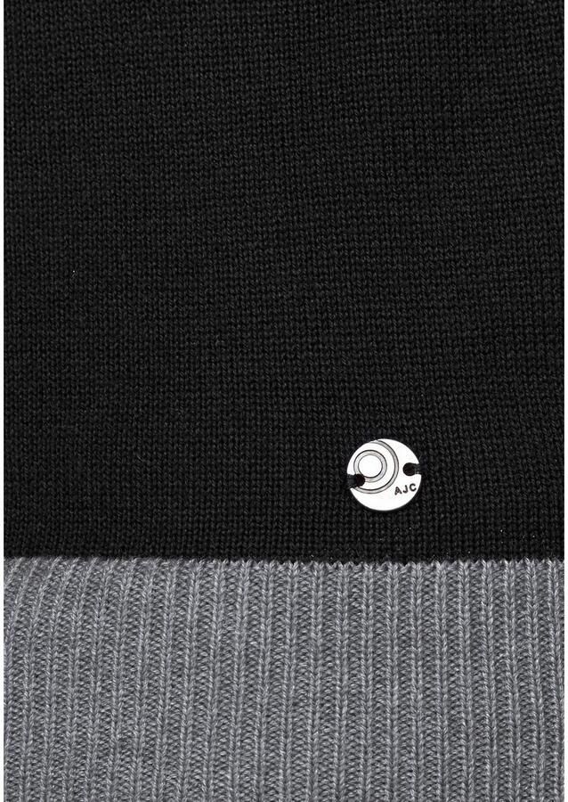 AJC Gebreide trui met contrastkleurige mouwen en boord - Foto 2