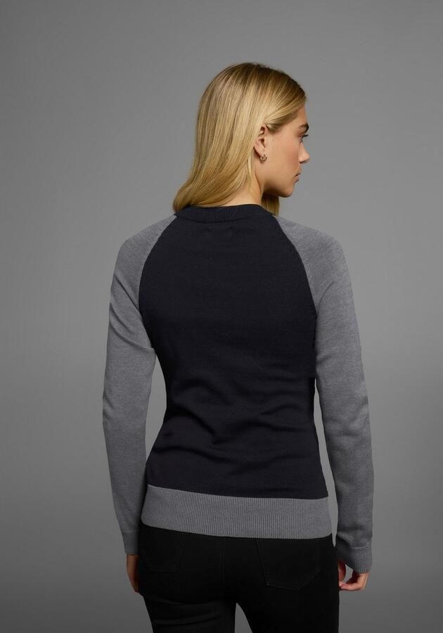 AJC Gebreide trui met contrastkleurige mouwen en boord - Foto 7