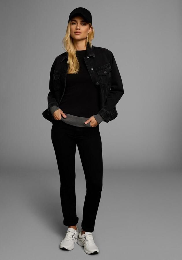 AJC Gebreide trui met contrastkleurige mouwen en boord - Foto 9