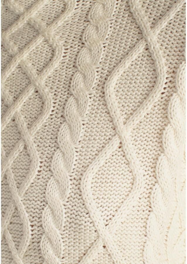 AJC Gebreide trui met modieus kabelpatroon en opstaande kraag