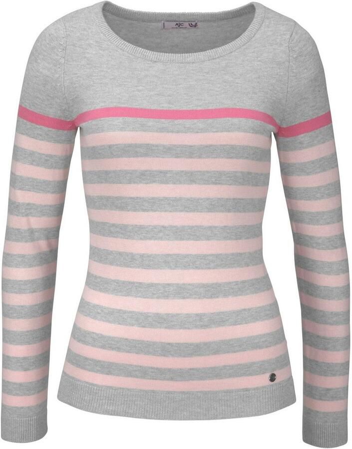 AJC Gebreide trui met modieuze contraststrepen - Foto 11