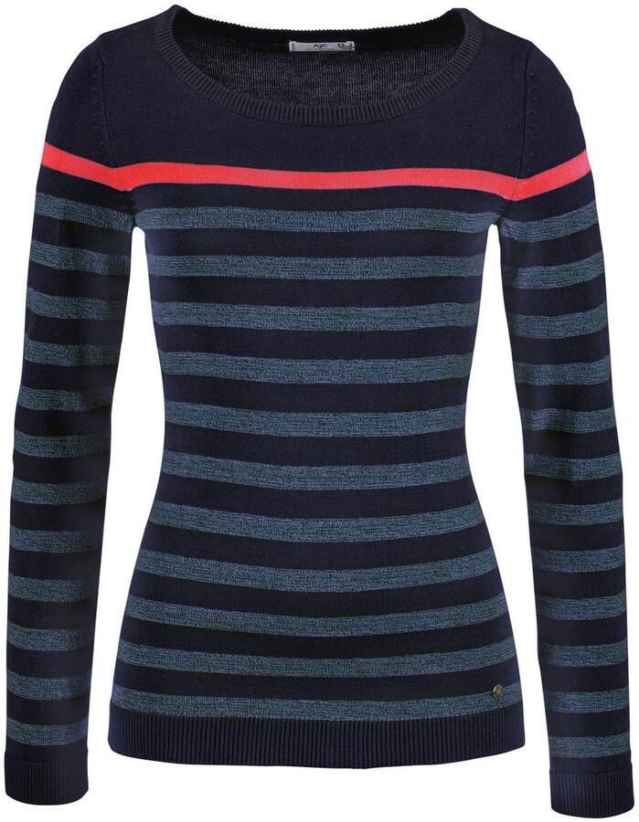 AJC Gebreide trui met modieuze contraststrepen - Foto 5