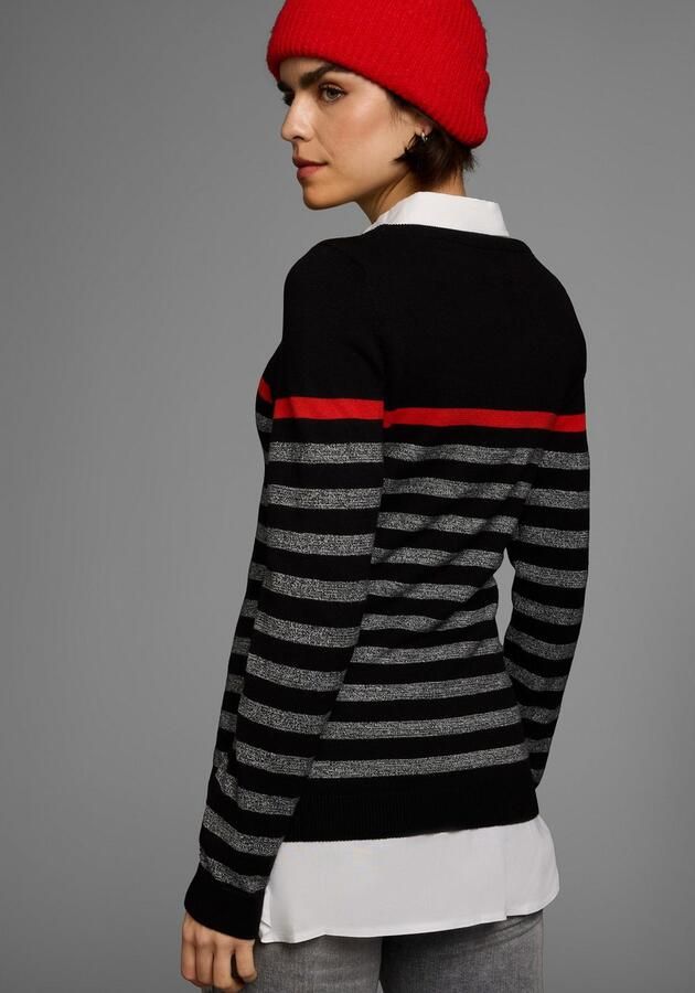 AJC Gebreide trui met modieuze contraststrepen - Foto 2