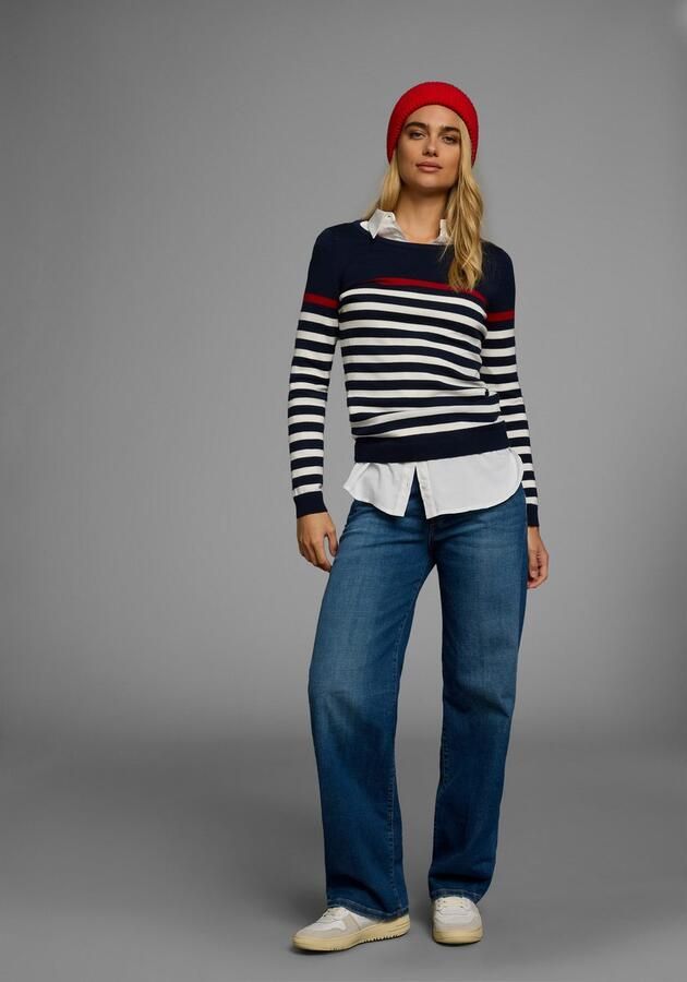 AJC Gebreide trui met modieuze contraststrepen - Foto 10