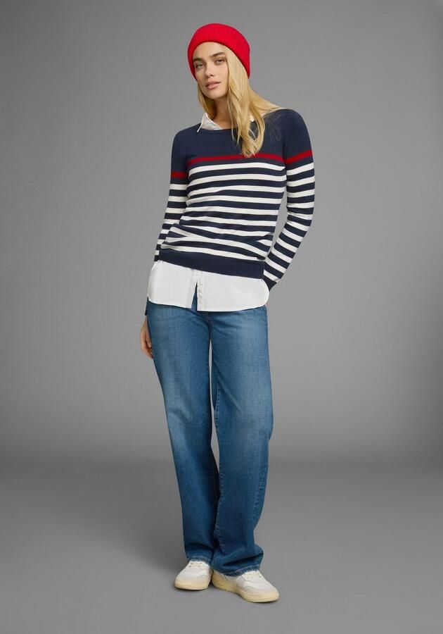 AJC Gebreide trui met modieuze contraststrepen - Foto 11