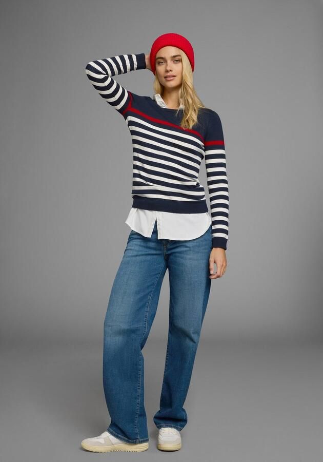 AJC Gebreide trui met modieuze contraststrepen - Foto 12