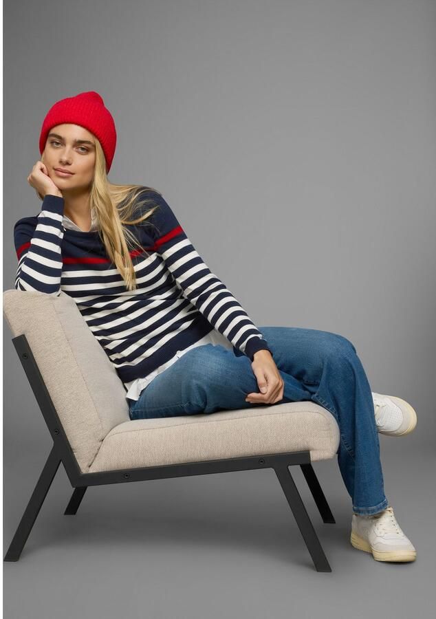 AJC Gebreide trui met modieuze contraststrepen - Foto 5