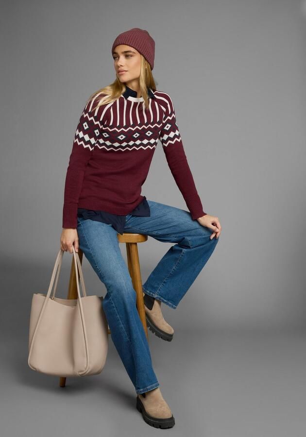 AJC Jacquardtrui met een noors motief in verschillende kleurvarianten - Foto 8