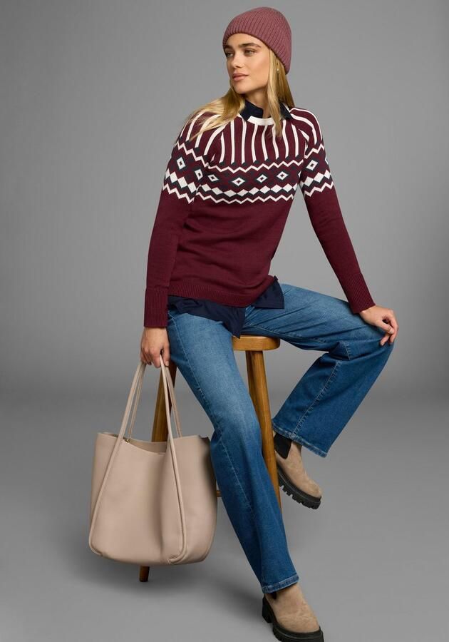 AJC Jacquardtrui met een noors motief in verschillende kleurvarianten - Foto 10