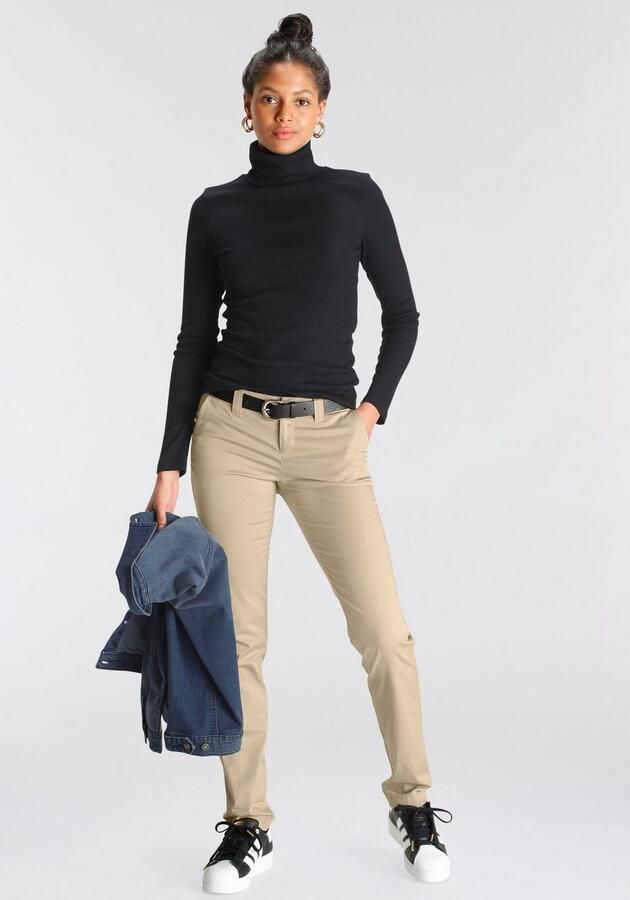 AJC Shirt met lange mouwen zeer figuurvolgend rolkragen basic-stijl - Foto 9