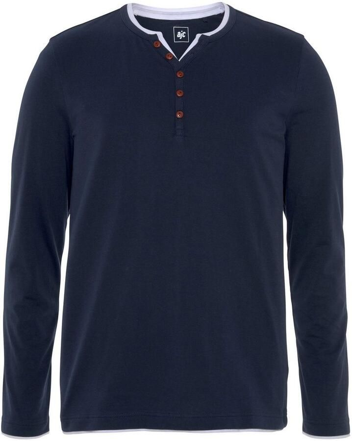 AJC Longsleeve Langarm smal gesneden ronde hals