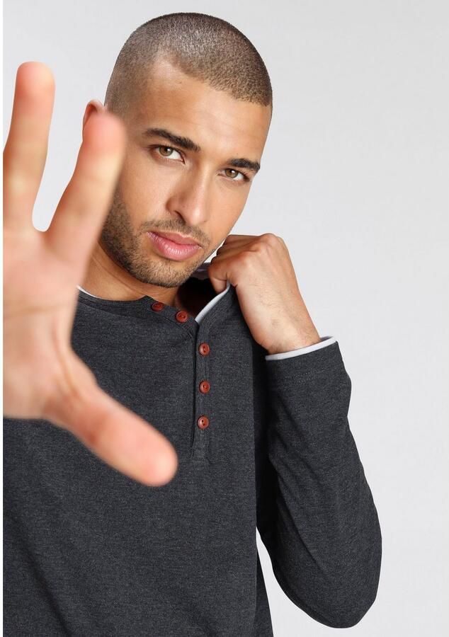 AJC Longsleeve Langarm smal gesneden ronde hals - Foto 4