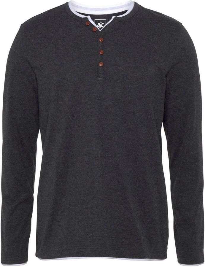 AJC Longsleeve Langarm smal gesneden ronde hals