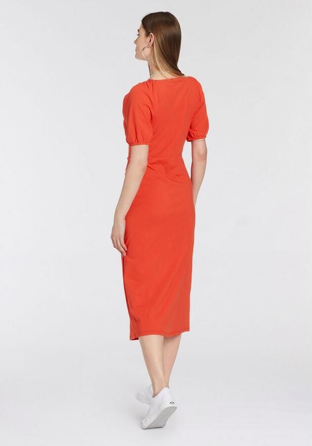 AJC Midi-jurk met pofmouwen - Foto 3