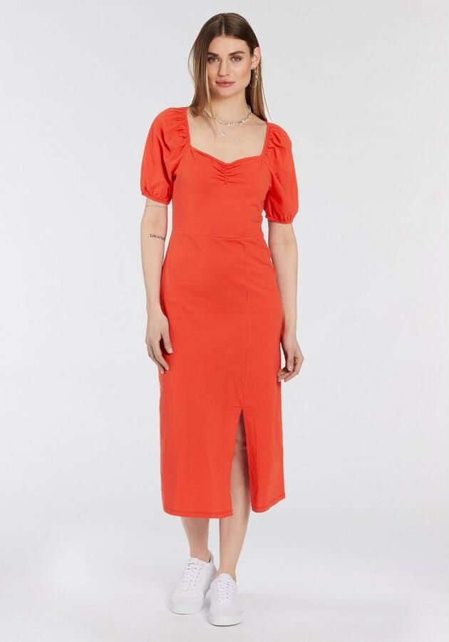 AJC Midi-jurk met pofmouwen - Foto 6