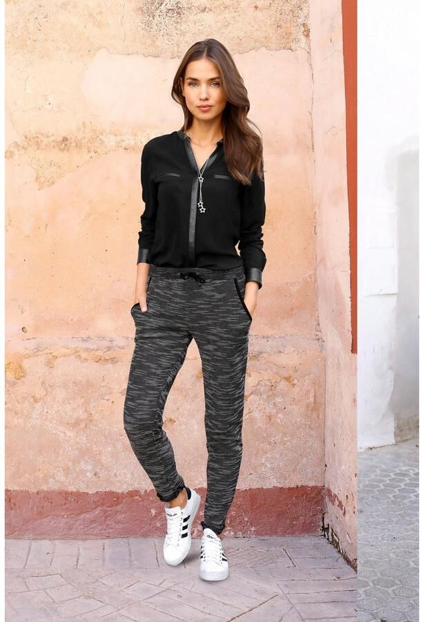 AJC Overhemdblouse met details van imitatieleer - Foto 16