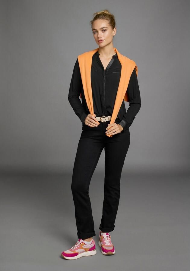 AJC Overhemdblouse met details van imitatieleer - Foto 8