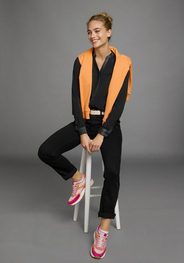 AJC Overhemdblouse met details van imitatieleer - Foto 9