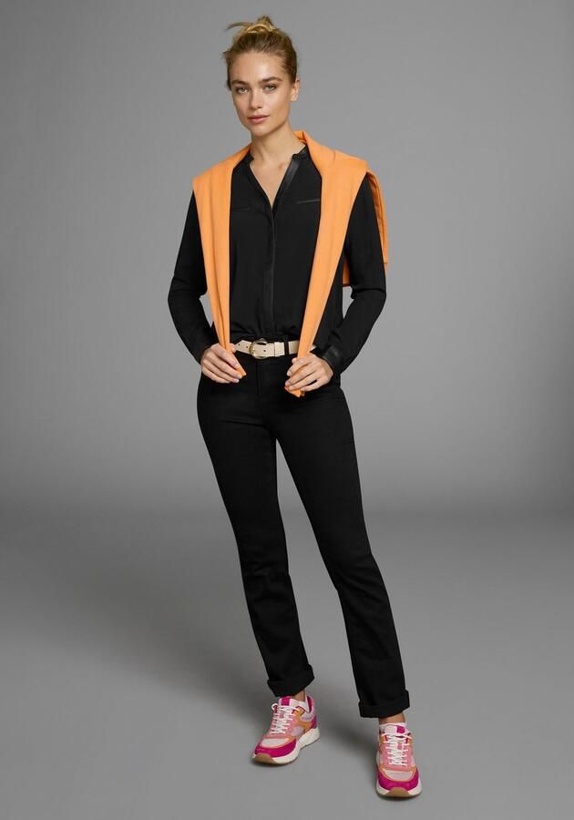 AJC Overhemdblouse met details van imitatieleer - Foto 12