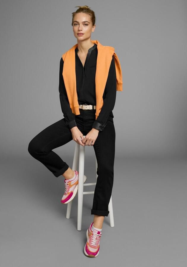 AJC Overhemdblouse met details van imitatieleer - Foto 14