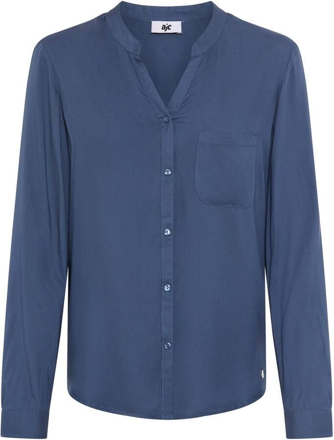 AJC Overhemdblouse met kleine staande kraag en borstzak