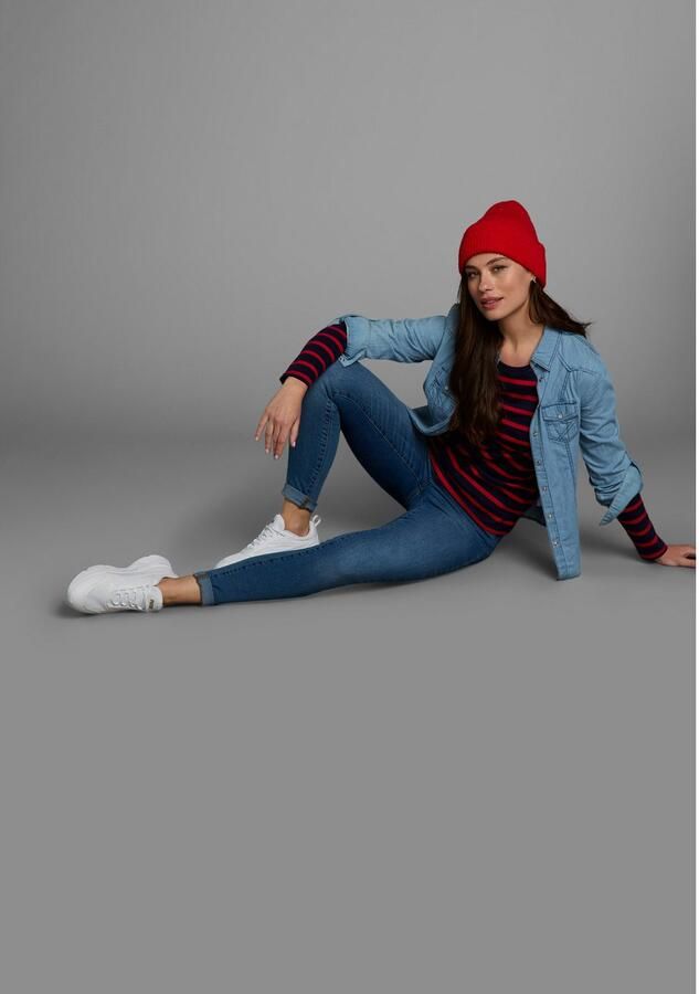 AJC Shirt met lange mouwen gestreept ronde hals van katoen van single jersey - Foto 9