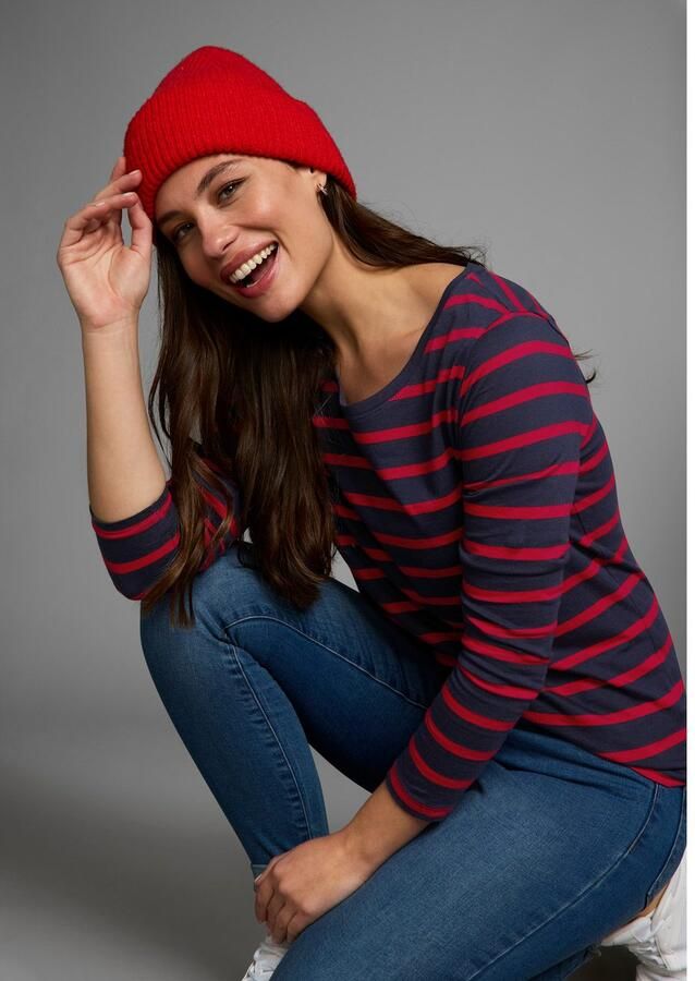 AJC Shirt met lange mouwen gestreept ronde hals van katoen van single jersey - Foto 5