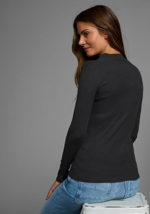 AJC Shirt met lange mouwen lange mouwen basic-stijl staande kraag ideaal voor kantoor en vrije tijd - Foto 8