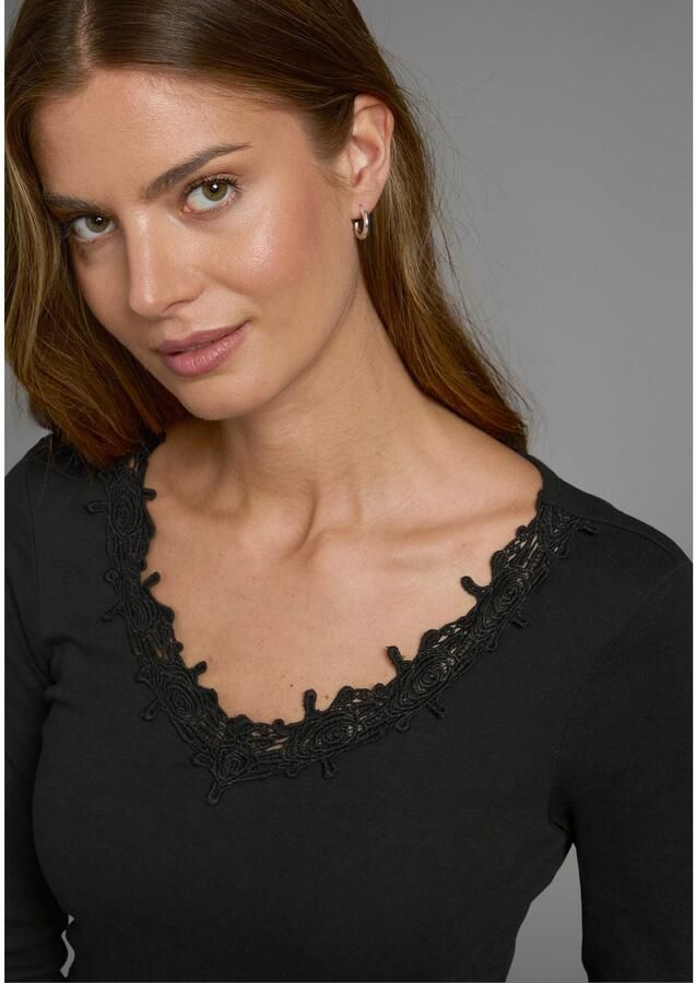 AJC Shirt met lange mouwen Lange mouwen figuurvolgend met betoverende kant - Foto 2