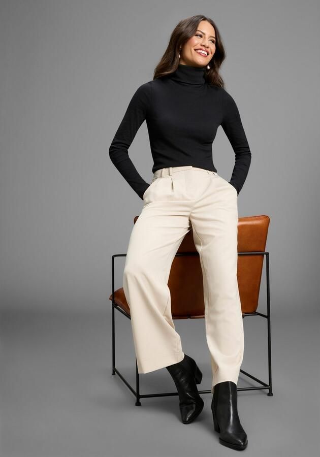 AJC Shirt met lange mouwen zeer figuurvolgend rolkragen basic-stijl - Foto 6